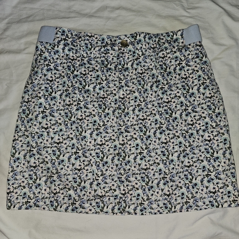 Lee Blue Floral Regular Fit  Skort Women's Size 12  RN 130273